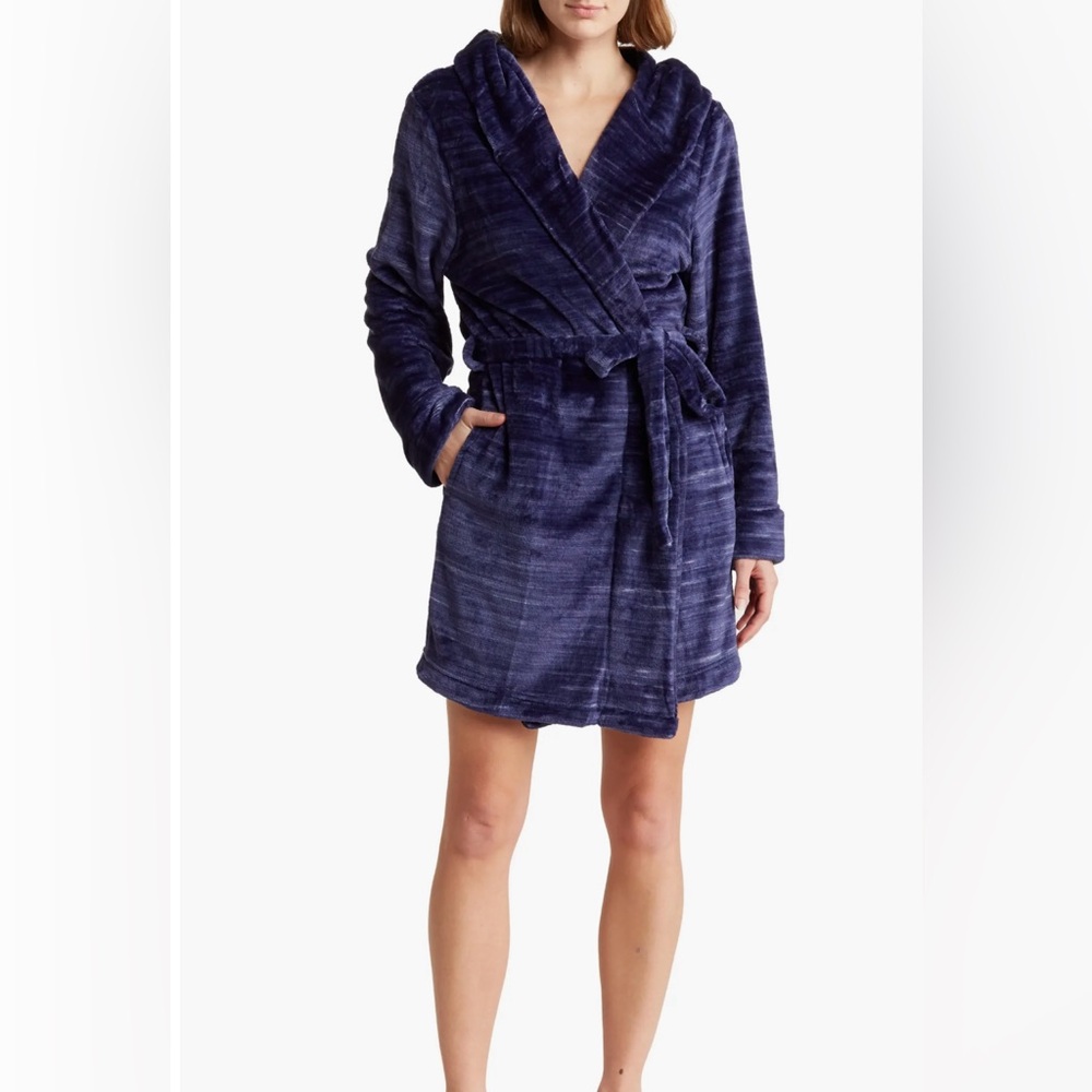 Honeydew Hooded Cuddle Puddle Robe in Twilight Size Medium/Large NWT